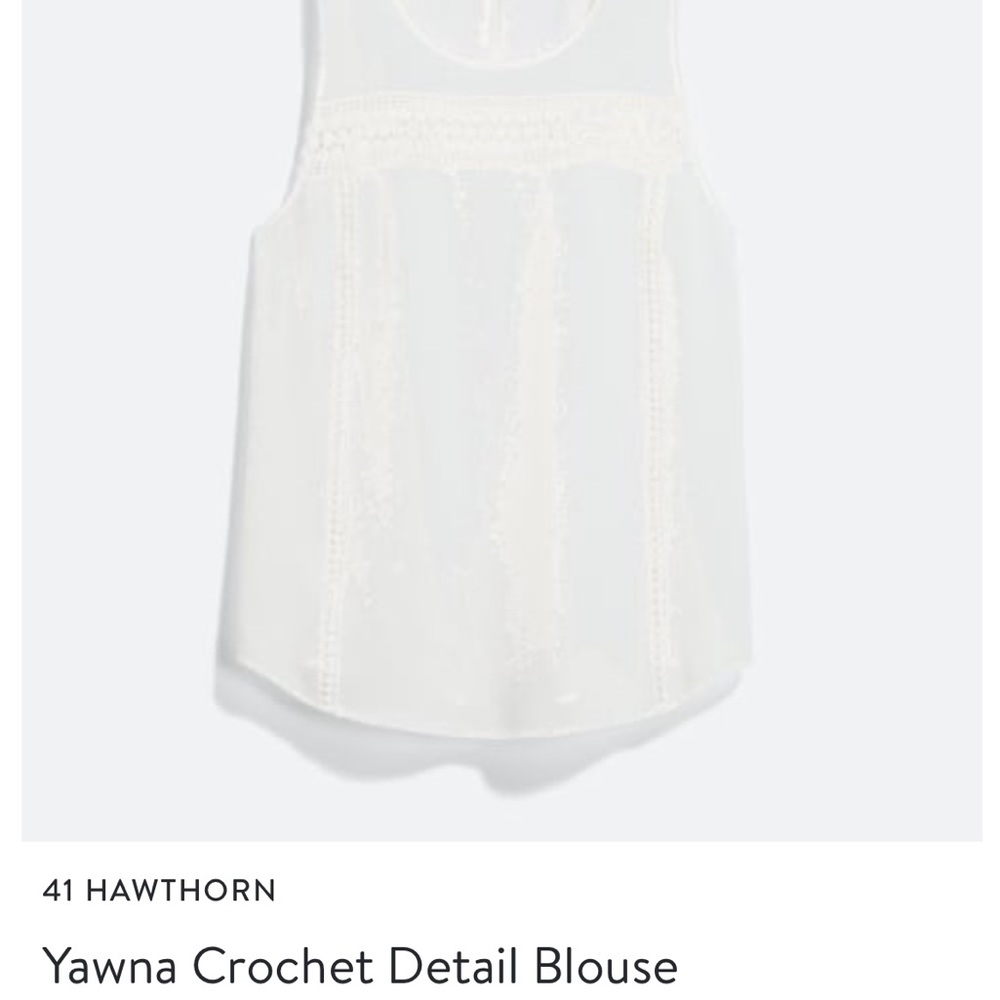 41 Hawthorn Yawna Crochet Detail Blouse Medium